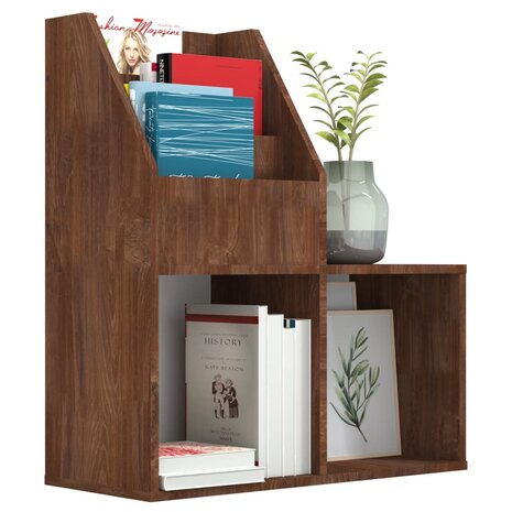Kindertijdschriftenrek 71x30x78,5 cm bewerkt hout bruineiken 4