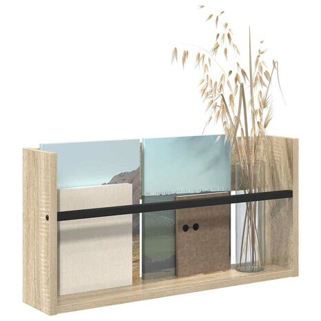 Tijdschriftenrek Sonoma Eiken 60 x 12 x 30 cm Bewerkt hout 3