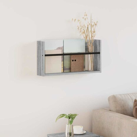 Tijdschriftenrek Grijs Sonoma 60 x 12 x 30 cm Bewerkt hout 1