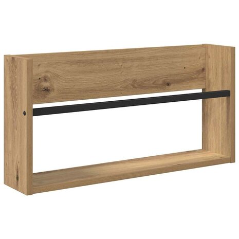 Tijdschriftenrek met plank 2 pcs Artisan Eiken 60 x 12 x 30 cm 5