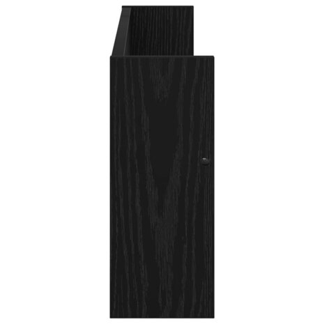 Tijdschriftenrek Zwart Eiken 80 x 12 x 30 cm Bewerkt hout 6