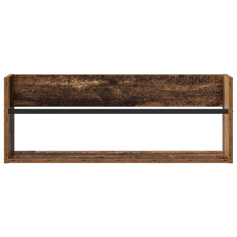 Tijdschriftenrek met plank Oudhout 80 x 12 x 30 cm Bewerkt hout 5