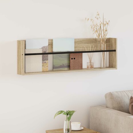 Tijdschriftenrek Sonoma Eiken 100 x 12 x 30 cm Bewerkt hout 1