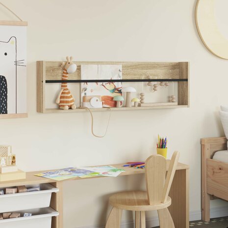 Tijdschriftenrek Sonoma Eiken 100 x 12 x 30 cm Bewerkt hout 4