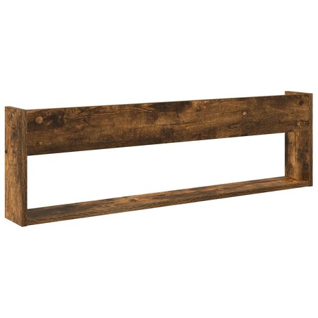 Tijdschriftenrek met plank 2 pcs Gerookt eiken 100 x 12 x 30 cm 8