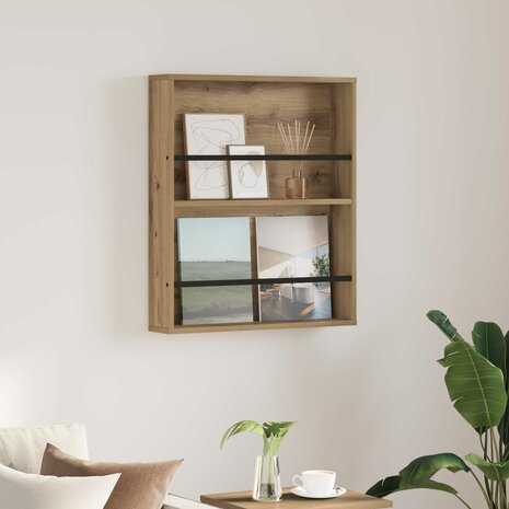 Tijdschriftenrek Artisan Eiken 60 x 12 x 70 cm Bewerkt hout 1