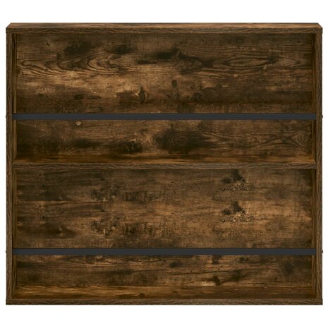 Tijdschriftenrek Gerookt eiken 80 x 12 x 70 cm Bewerkt hout 5