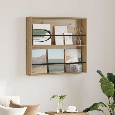 Tijdschriftenrek Artisan Eiken 80 x 12 x 70 cm Bewerkt hout 1