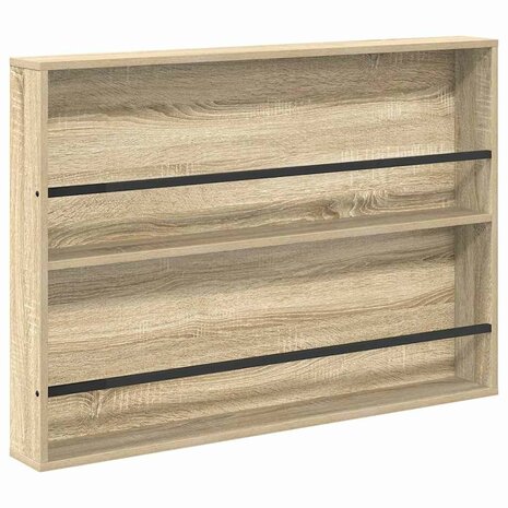 Tijdschriftenrek Sonoma Eiken 100 x 12 x 70 cm Bewerkt hout 2