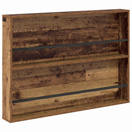 Tijdschriftenrek met plank Oudhout 100 x 12 x 70 cm Bewerkt hout 2