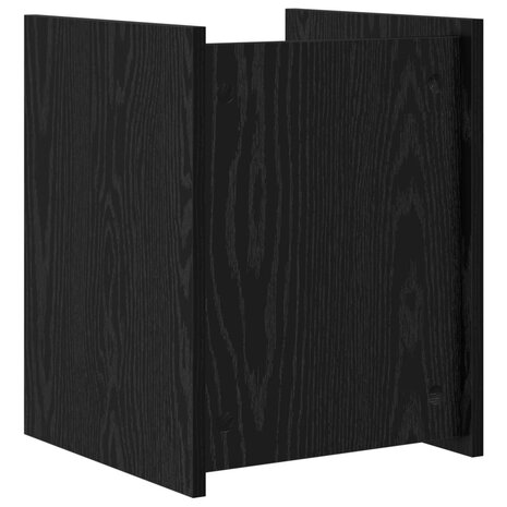 Tijdschriftenrek Zwart Eiken 35 x 35 x 45 cm Bewerkt hout 7
