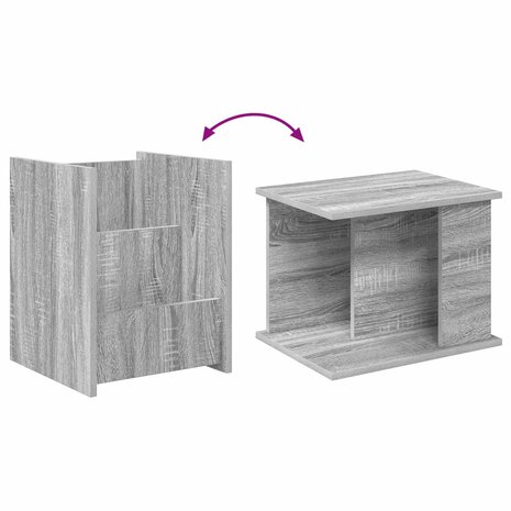Tijdschriftenrek Grijs Sonoma 35 x 35 x 45 cm Bewerkt hout 9