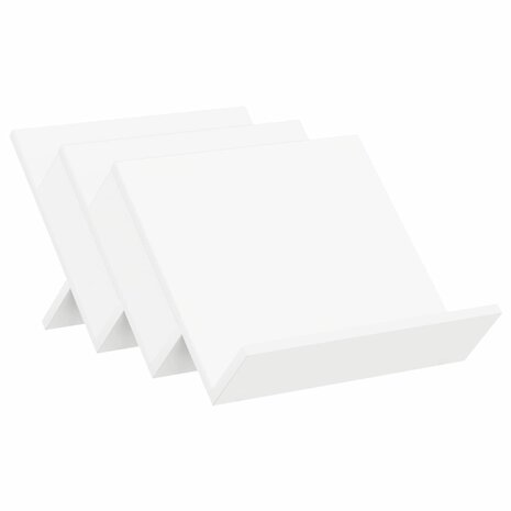 Tijdschriftenrek met plank Wit 53 x 40 x 28.5 cm Bewerkt hout 2