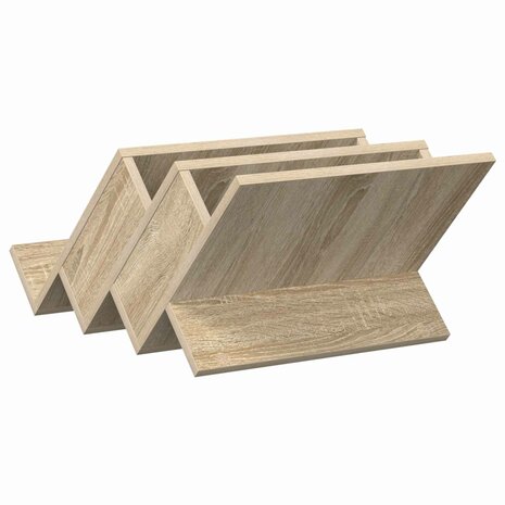 Tijdschriftenrek Sonoma Eiken 53 x 40 x 28.5 cm Bewerkt hout 7