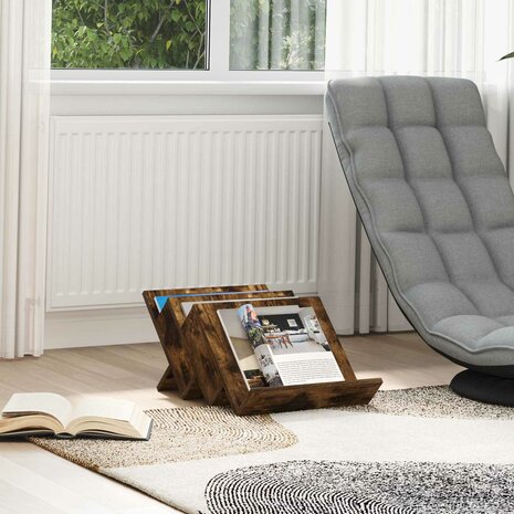 Tijdschriftenrek Gerookt eiken 53 x 40 x 28.5 cm Bewerkt hout 1