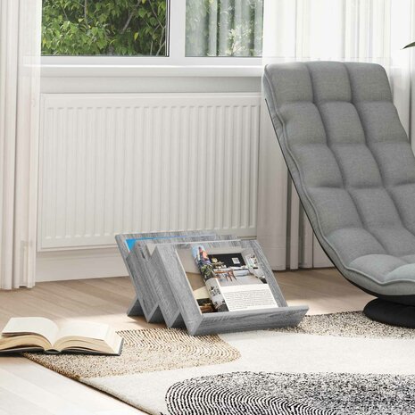 Tijdschriftenrek Grijs Sonoma 53 x 40 x 28.5 cm Bewerkt hout 1