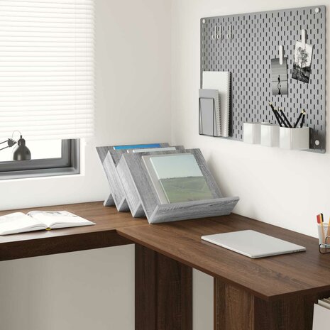Tijdschriftenrek Grijs Sonoma 53 x 40 x 28.5 cm Bewerkt hout 4