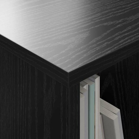 Tijdschriftenrek Zwart Eiken 35 x 30 x 45 cm 4