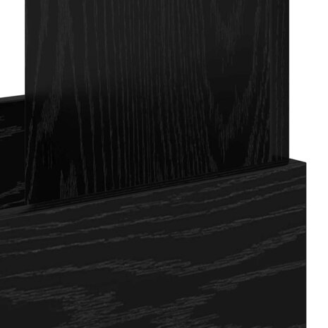 Tijdschriftenrek Zwart Eiken 35 x 30 x 45 cm 9