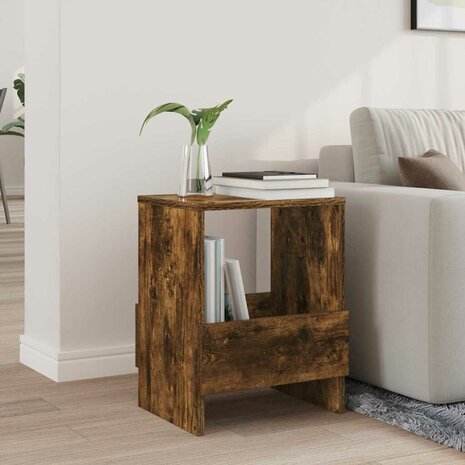 Tijdschriftenrek Gerookt eiken 35 x 30 x 45 cm 4