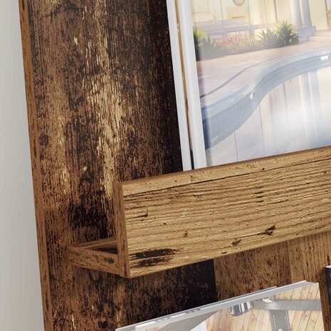 Tijdschriftenrek met plank Oudhout 51 x 11 x 102 cm Bewerkt hout 4