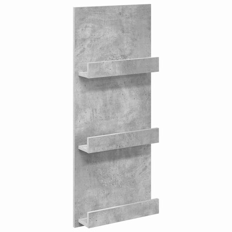 Tijdschriftenrek Beton Grijs 43 x 11 x 102 cm Bewerkt hout 2
