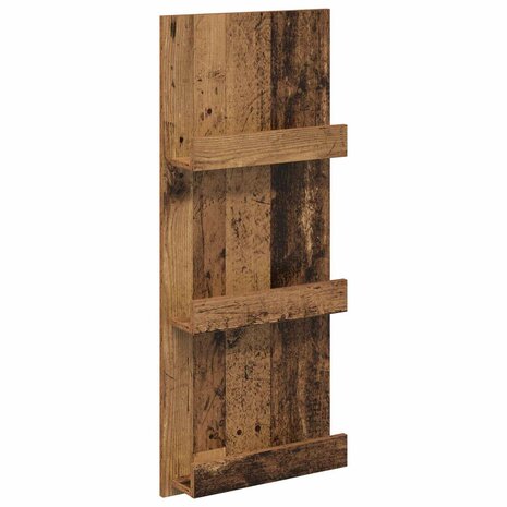Tijdschriftenrek met plank Oudhout 43 x 11 x 102 cm Bewerkt hout 2
