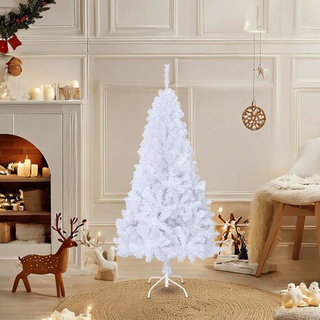 Kunstkerstboom met dikke takken 120 cm PVC wit 2
