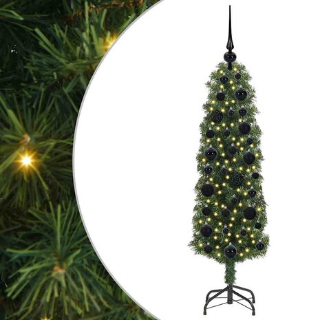 Kunstkerstboom Groen 120 cm PVC en Staal en Kunststof 2