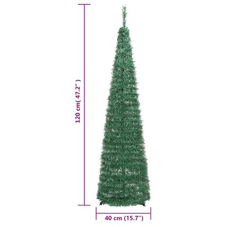 Kunstkerstboom pop-up 50 LED's 120 cm groen 9