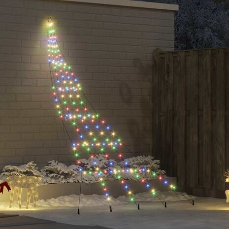Kunstkerstboom met Grondspiesjes Multikleur 306 cm Metaal 1