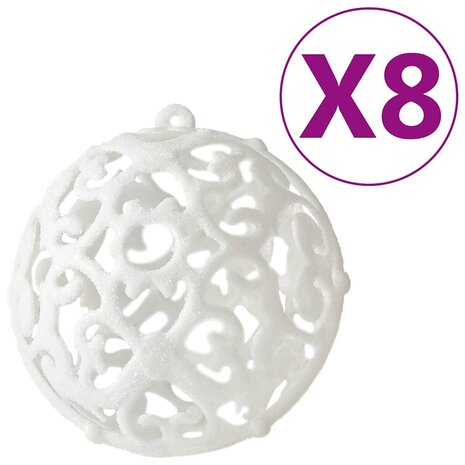 100-delige Kerstballenset wit 4