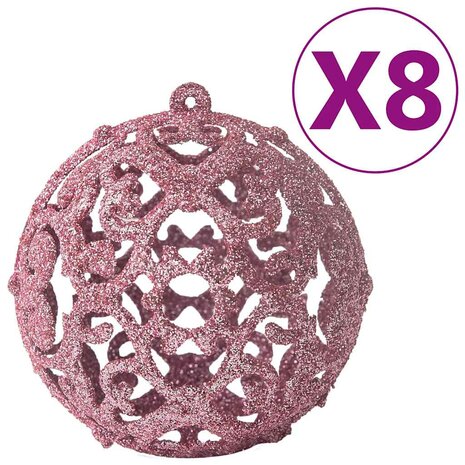 100-delige Kerstballenset roze 4