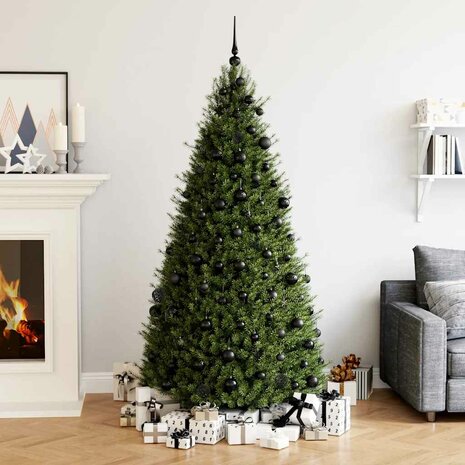 111-delige Kerstballenset polystyreen zwart 1