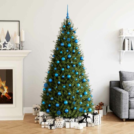 111-delige Kerstballenset polystyreen blauw 1