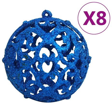 111-delige Kerstballenset polystyreen blauw 4