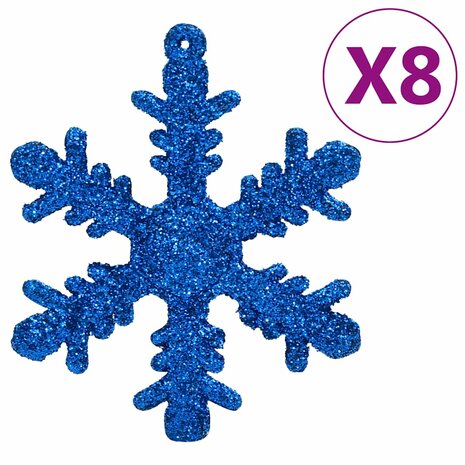 111-delige Kerstballenset polystyreen blauw 9