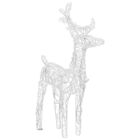 Kerstversiering rendieren en slee 160 LED's 130 cm acryl 6