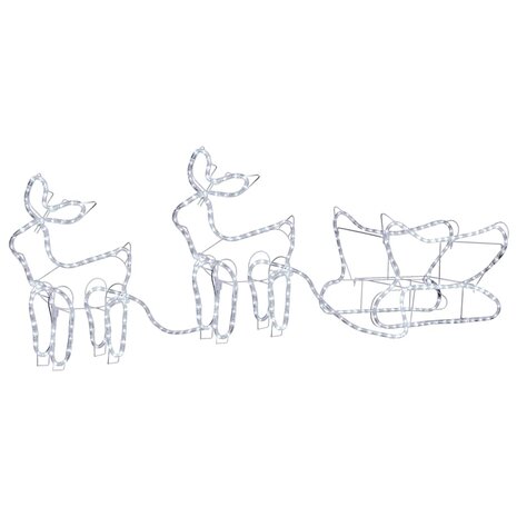 Buitenkerstversiering rendier en slee 576 LED's 7