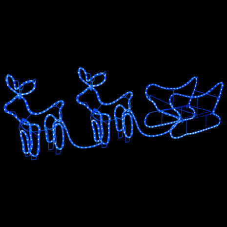 Buitenkerstversiering rendier en slee 576 LED's 2