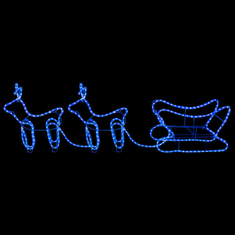 Buitenkerstversiering rendier en slee 576 LED's 4