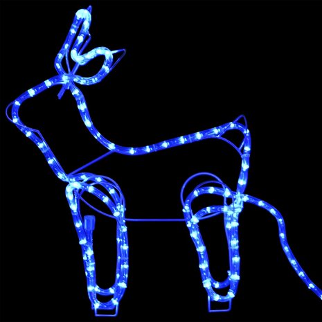 Buitenkerstversiering rendier en slee 576 LED's 5