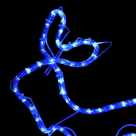 Buitenkerstversiering rendier en slee 576 LED's 6