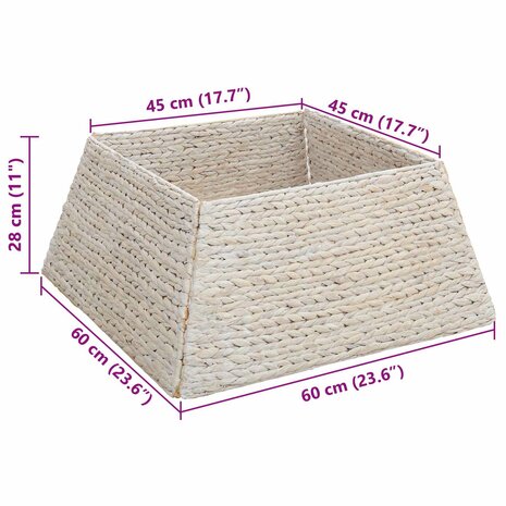 Kerstboomrok Wit 60 x 60 x 28 cm Waterhyacint 7