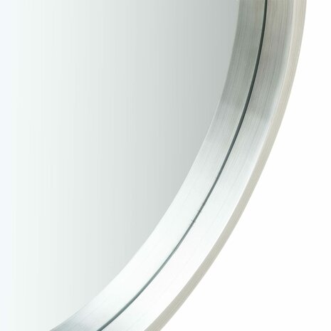 Wandspiegel met band 50 cm zilverkleurig 3