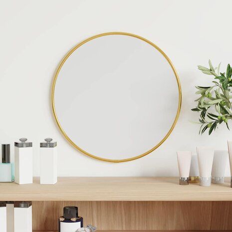 Wandspiegel rond &Oslash;30 cm goudkleurig 1