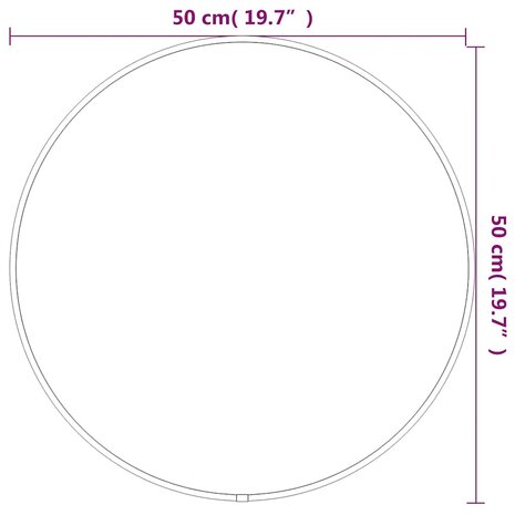 Wandspiegel rond &Oslash;50 cm goudkleurig 6