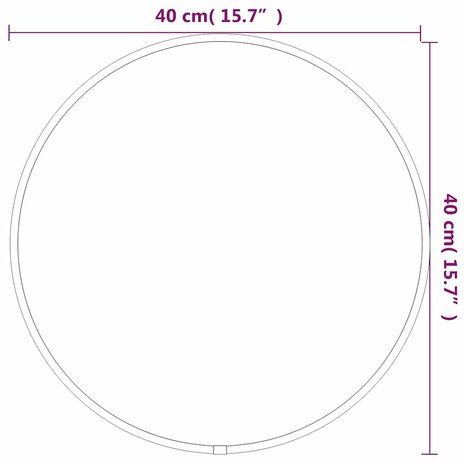 Wandspiegel rond &Oslash;40 cm zwart 6