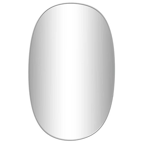 Wandspiegel 70x45 cm zilverkleurig 2