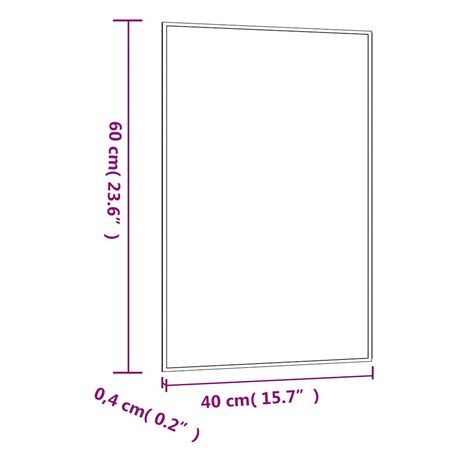Wandspiegel 40x60 cm rechthoekig glas 6